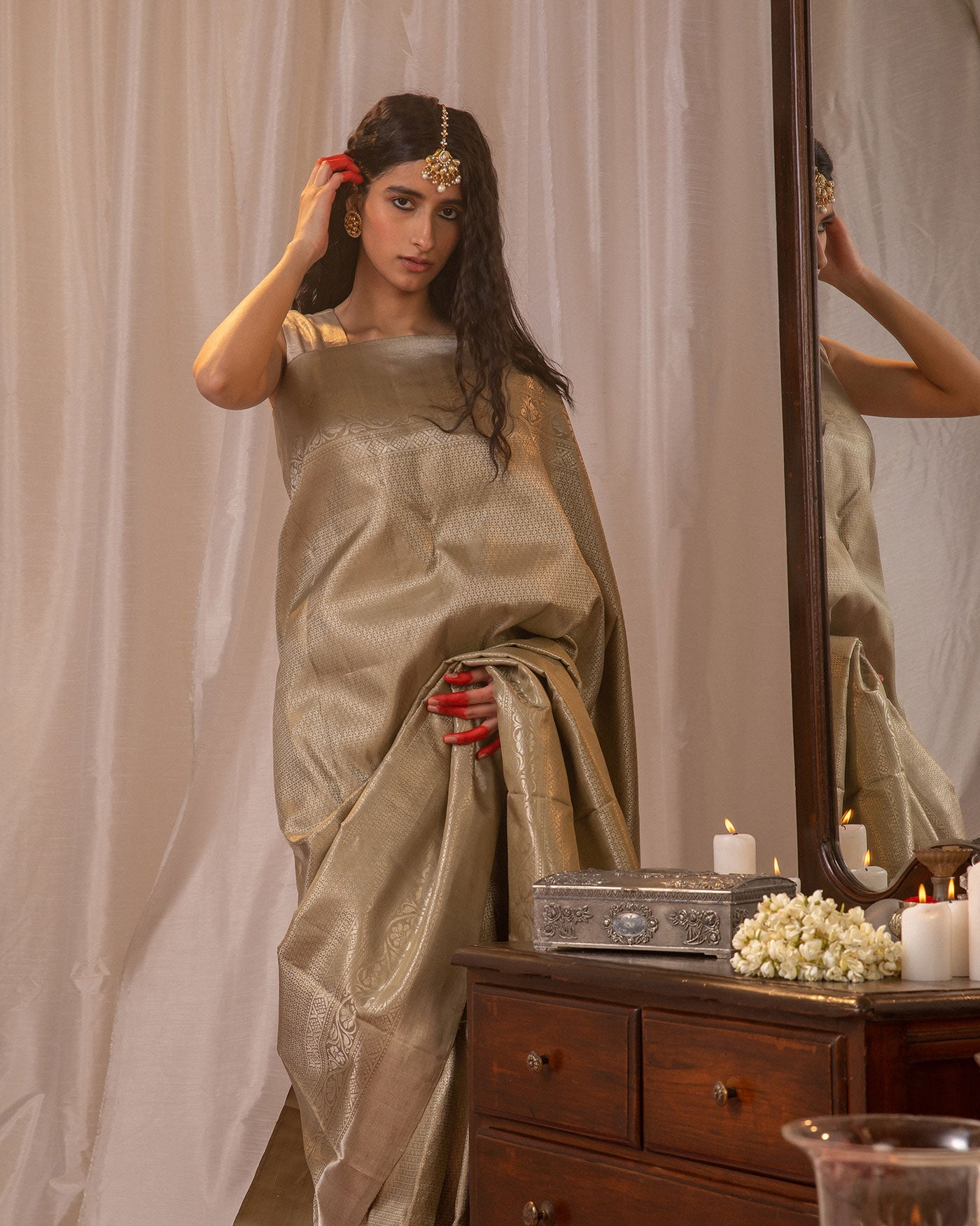 Kanchipuram Silk Saree - Moti