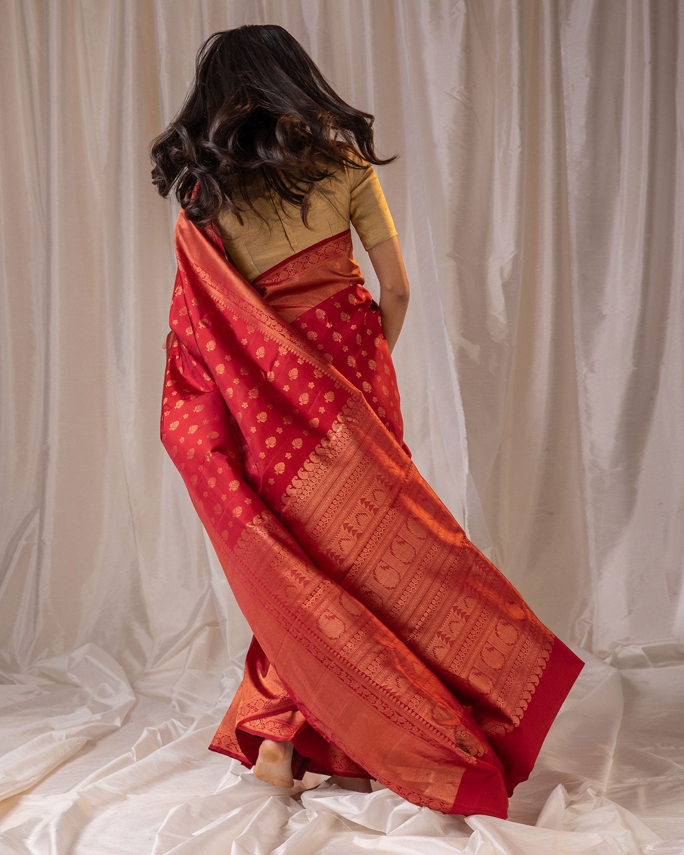 Kanchipuram Silk Saree - Maang