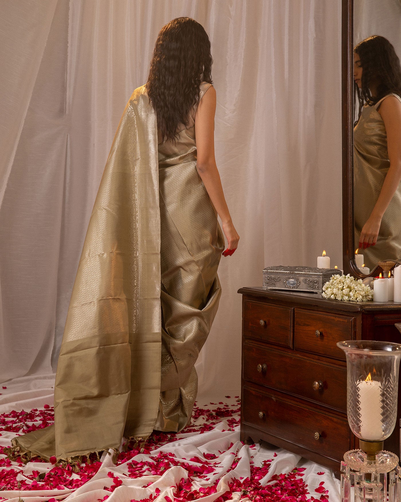 Kanchipuram Silk Saree - Moti