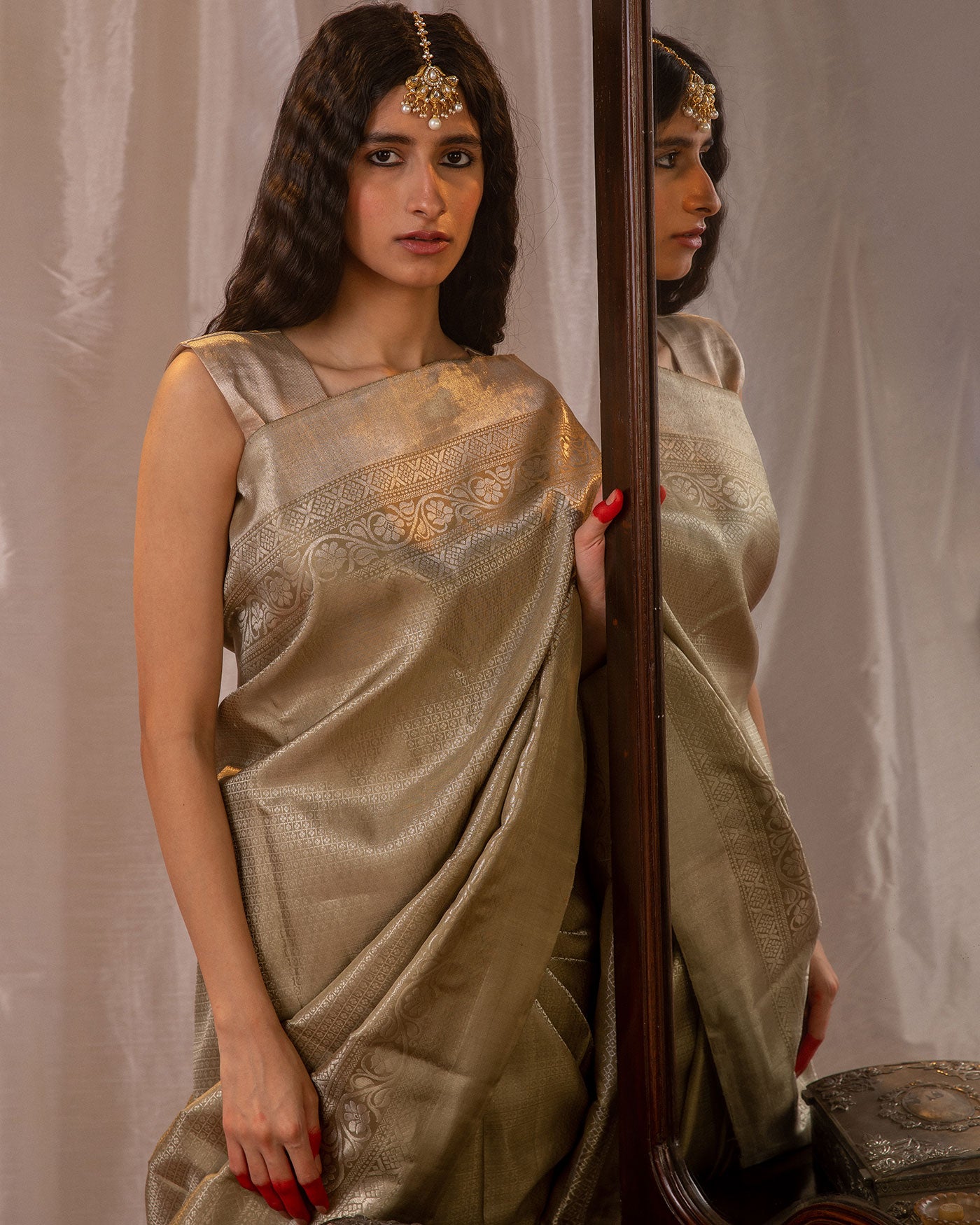 Kanchipuram Silk Saree - Moti