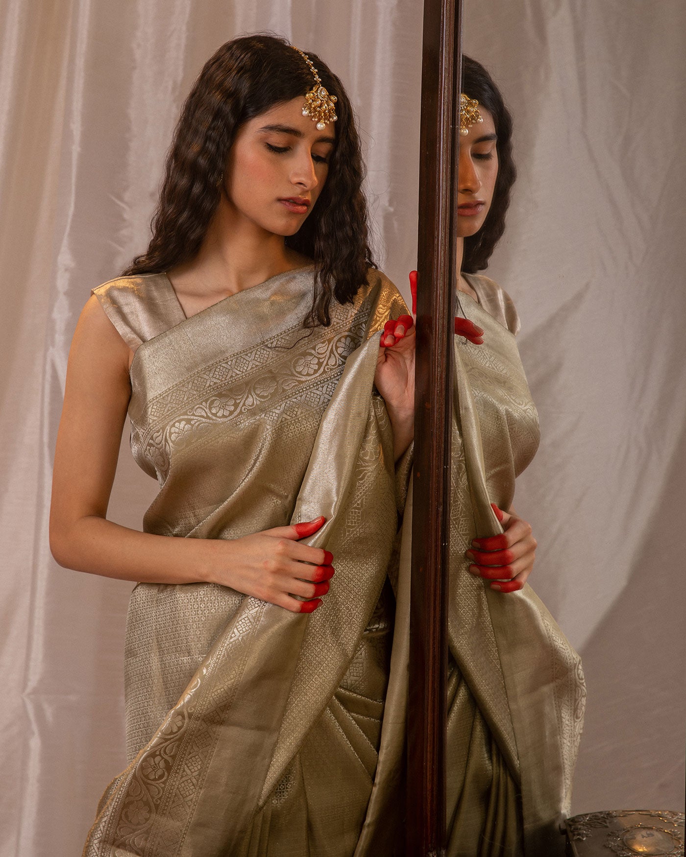 Kanchipuram Silk Saree - Moti