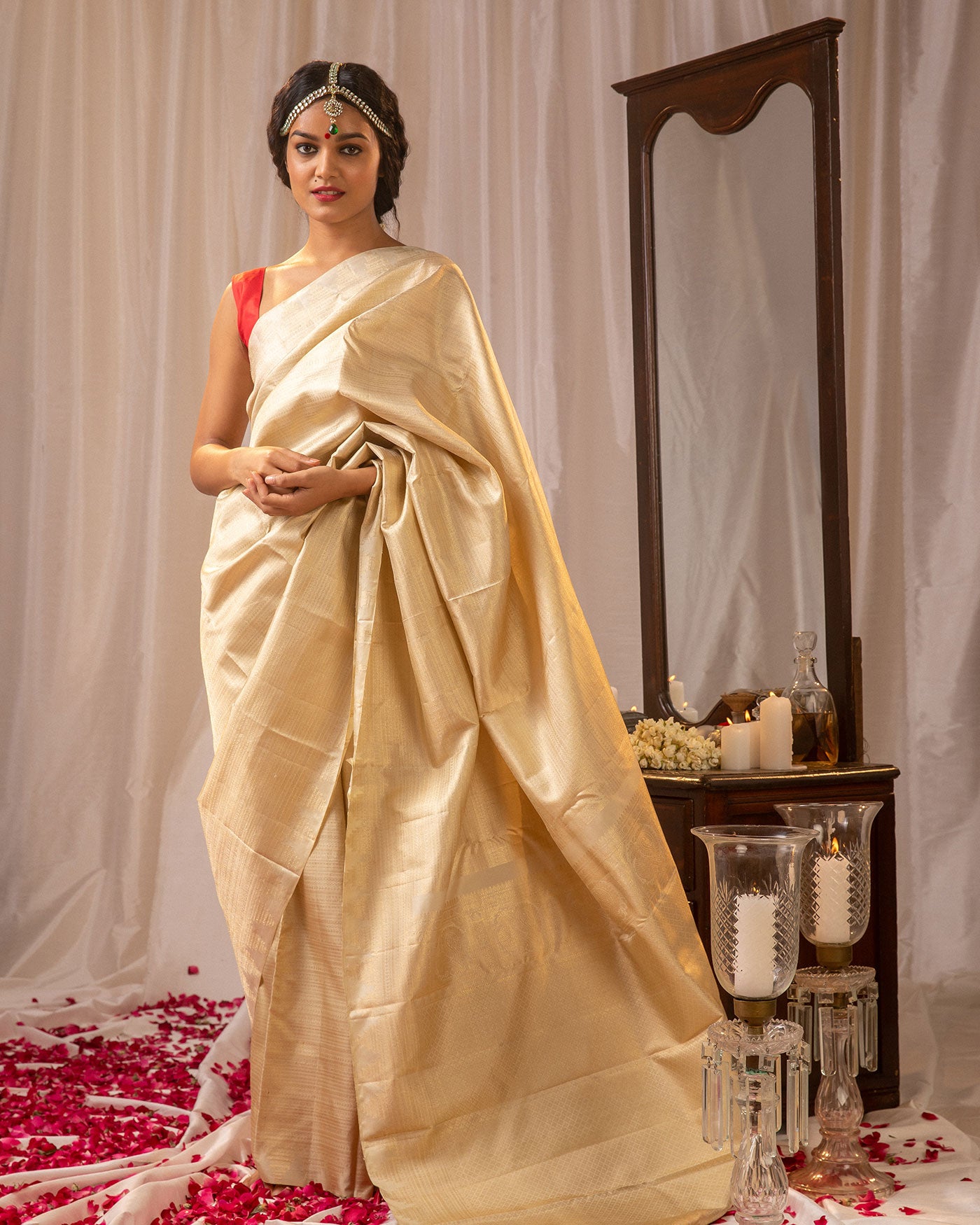 Kanchipuram Silk Saree - Kundan