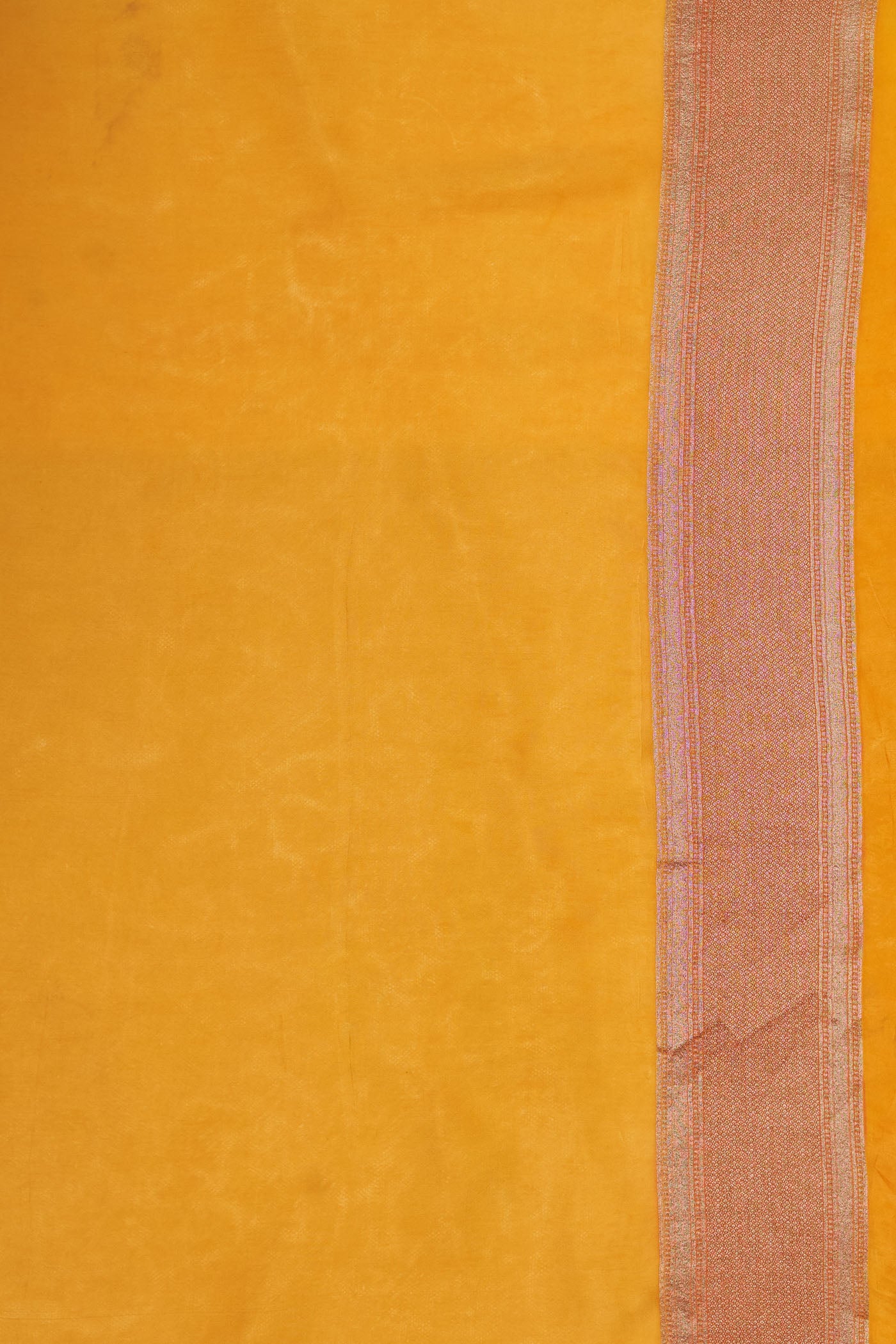 Stunning Yellow Satin Floral Jacquard Saree