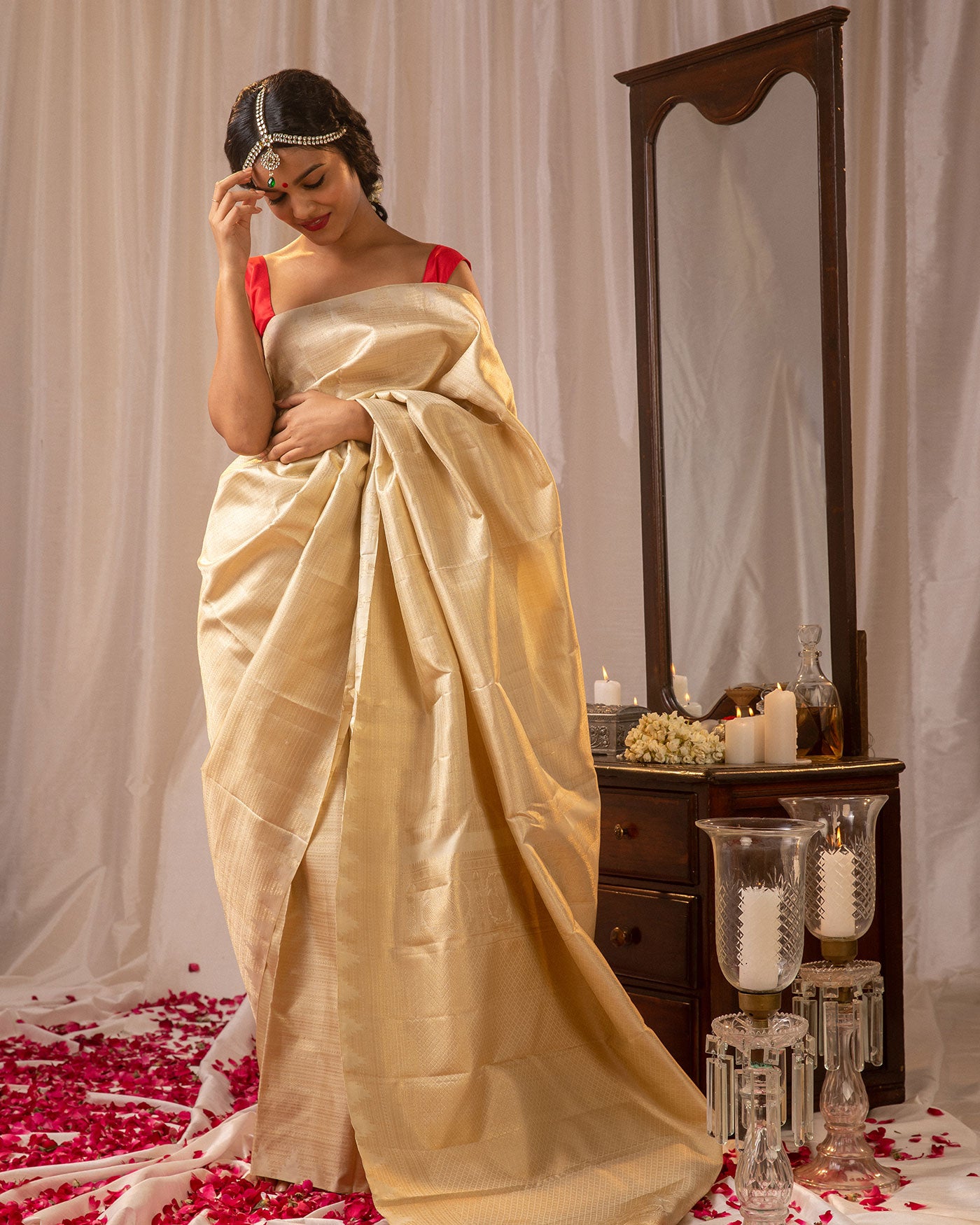 Kanchipuram Silk Saree - Kundan