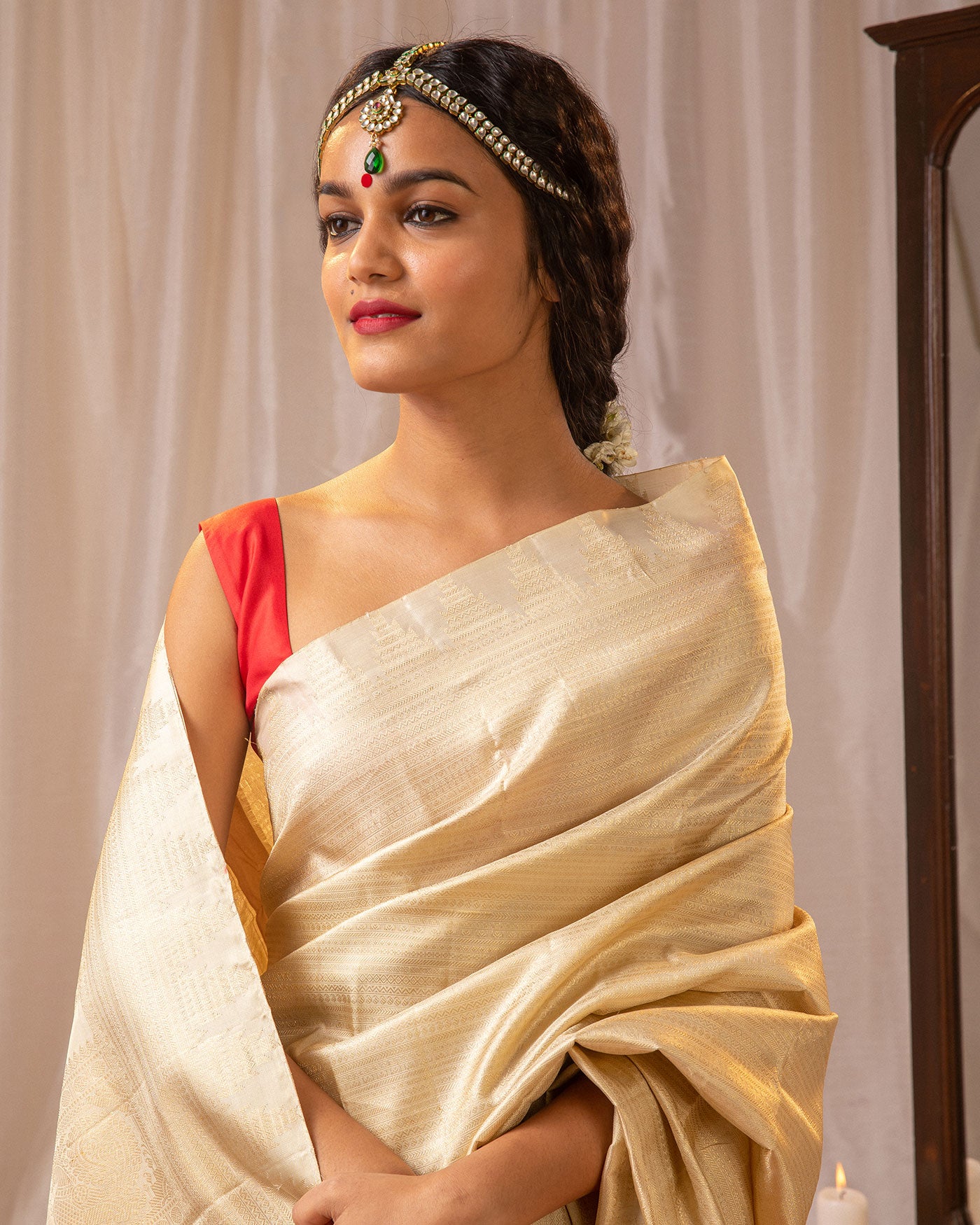 Kanchipuram Silk Saree - Kundan