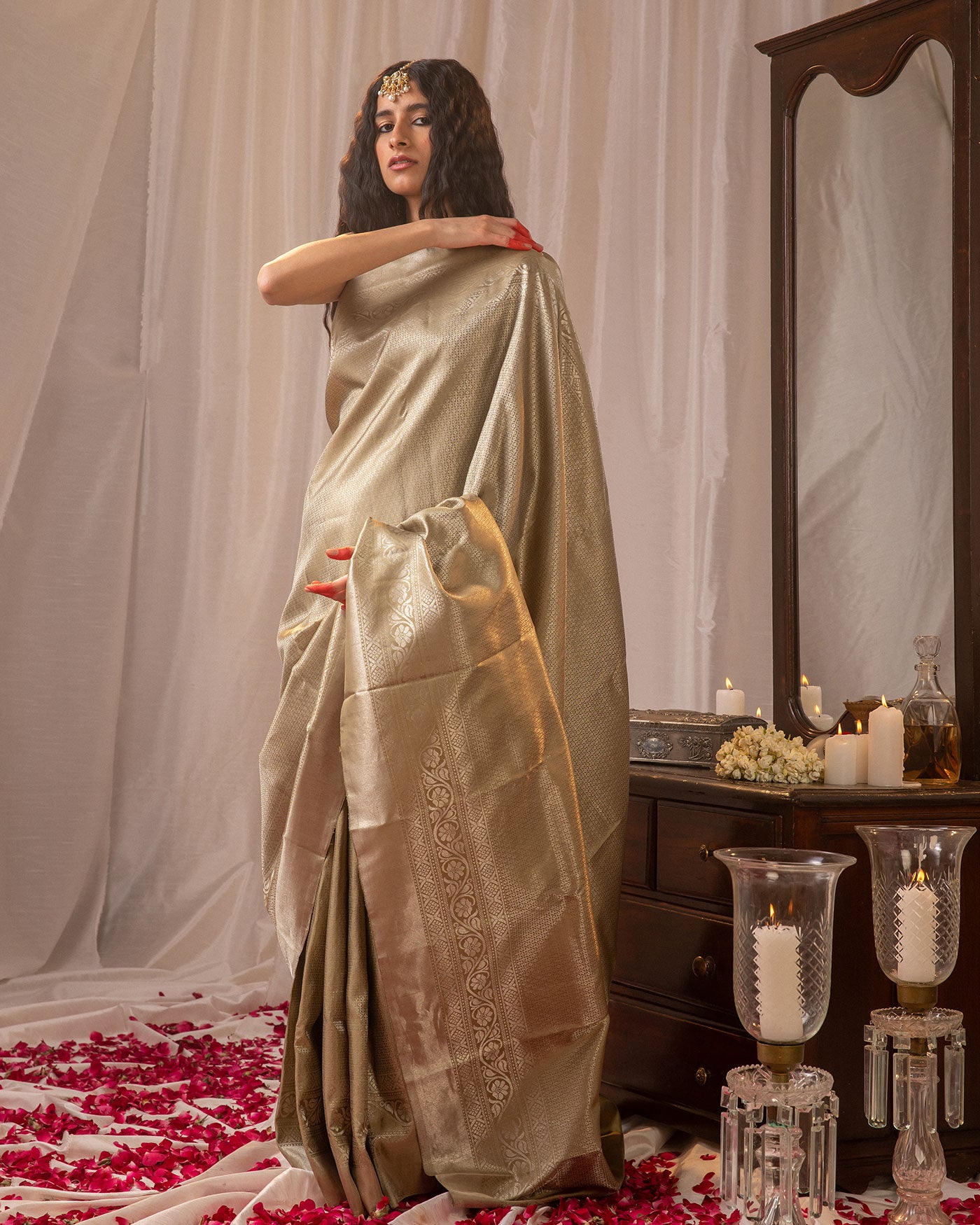 Kanchipuram Silk Saree - Moti