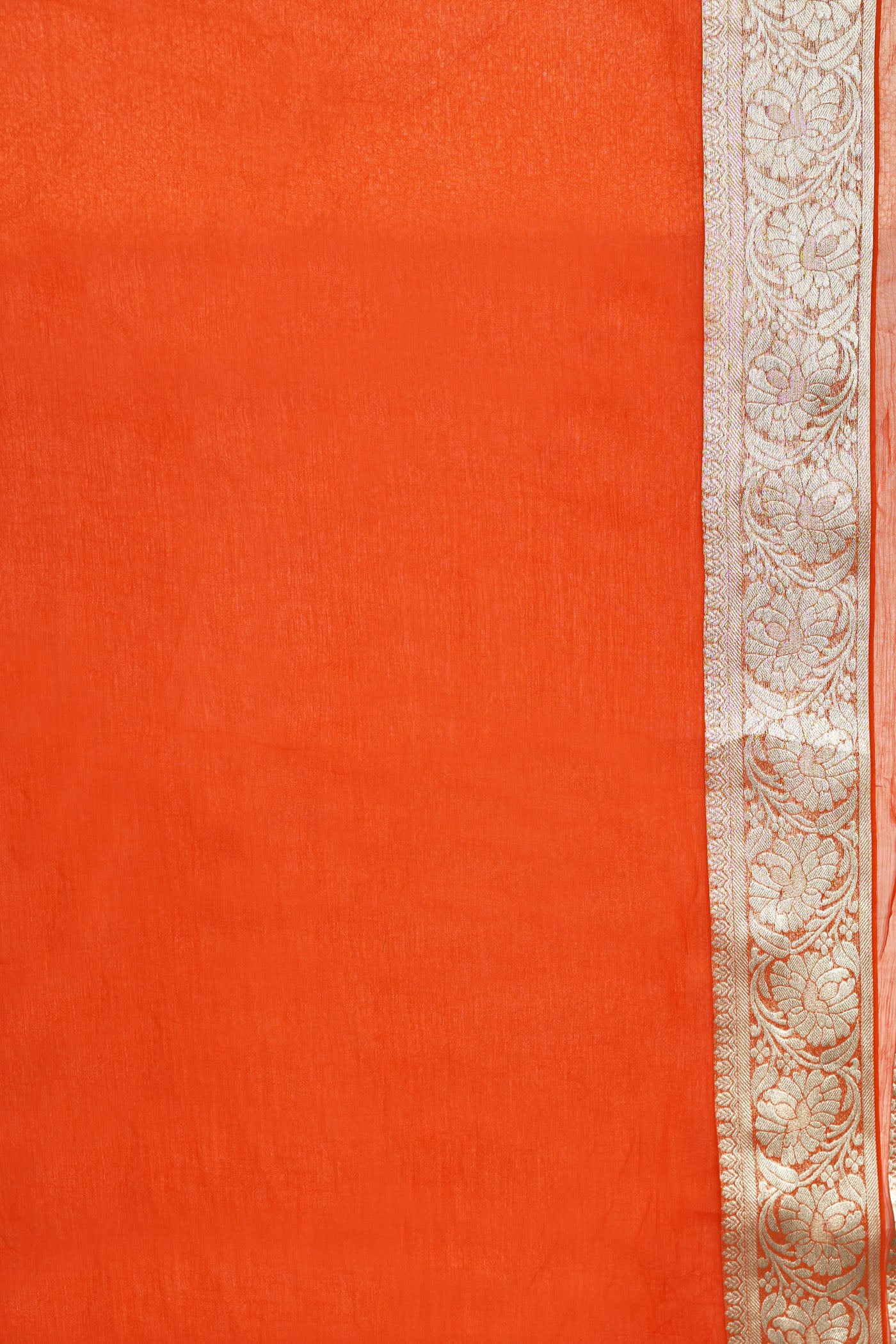 Viscose Chiffon Floral Bel Bordered Saree