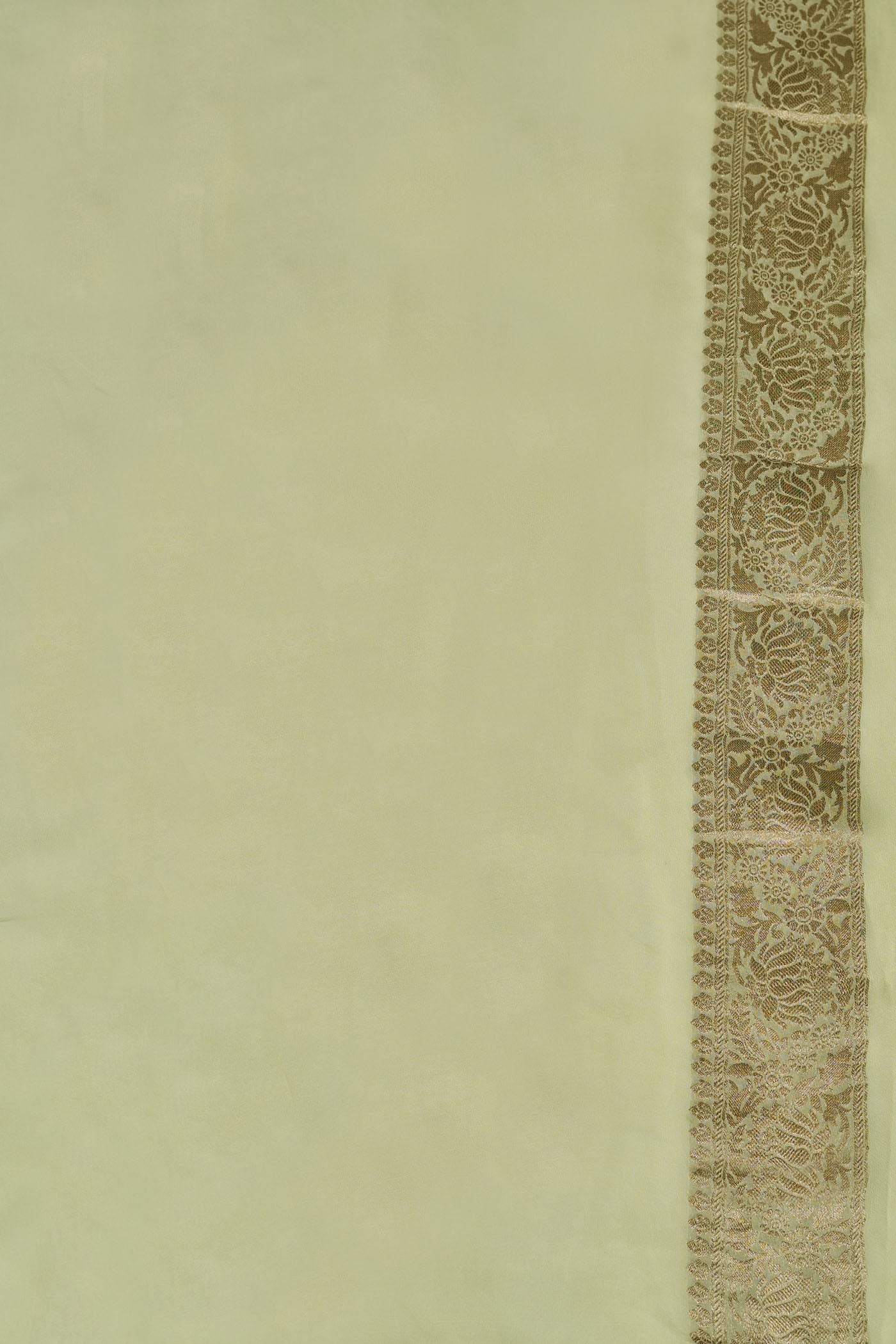 Georgette Brocade Saree With Chowkdi Motif