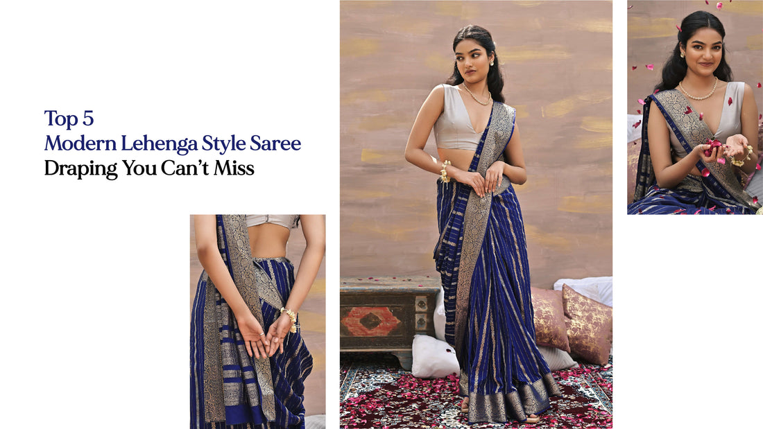 Top 5 Modern Lehenga Style Saree Draping You Can’t Miss