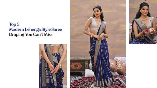 Top 5 Modern Lehenga Style Saree Draping You Can’t Miss