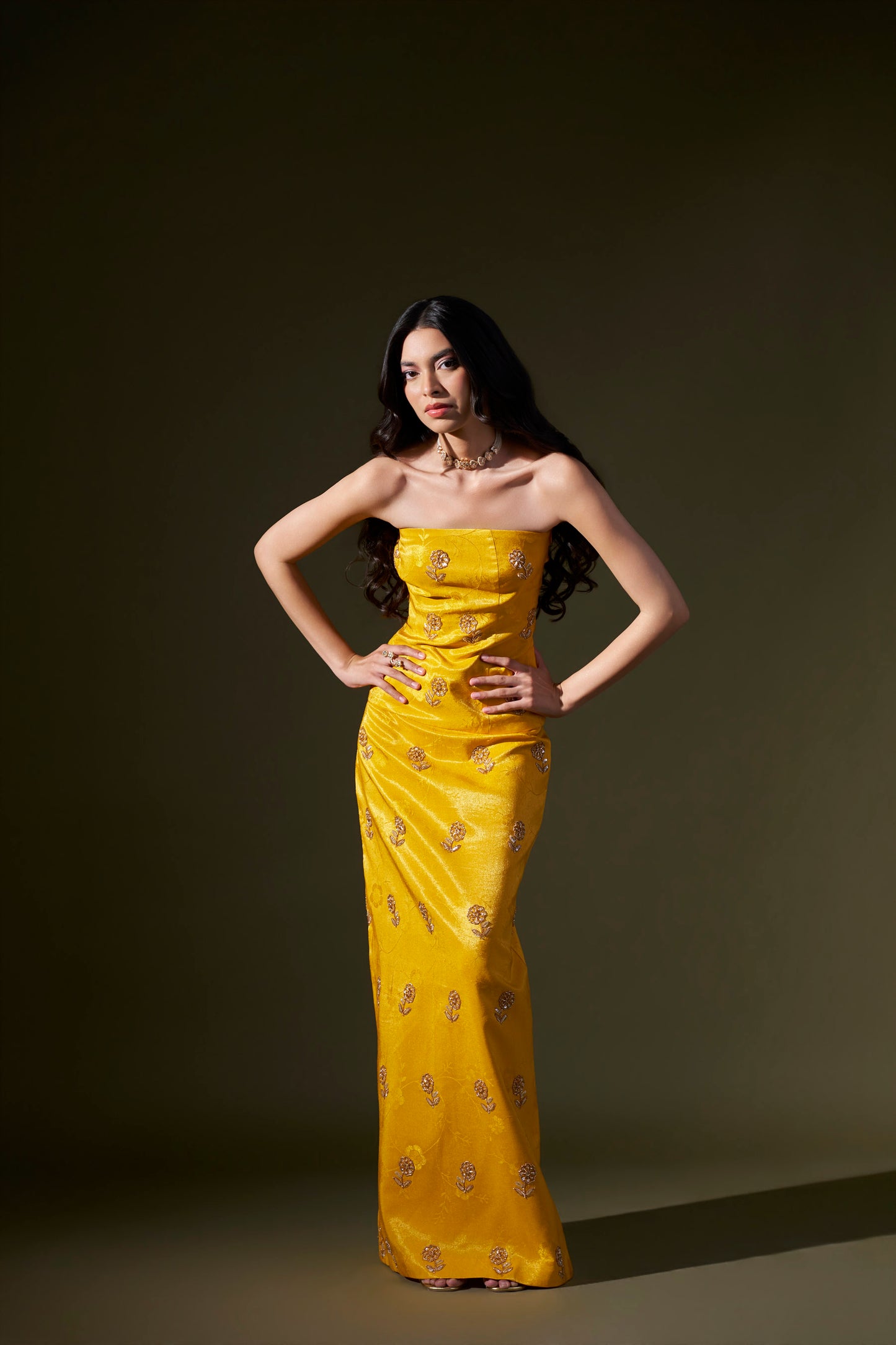 Yellow Embellished Co-ord Set