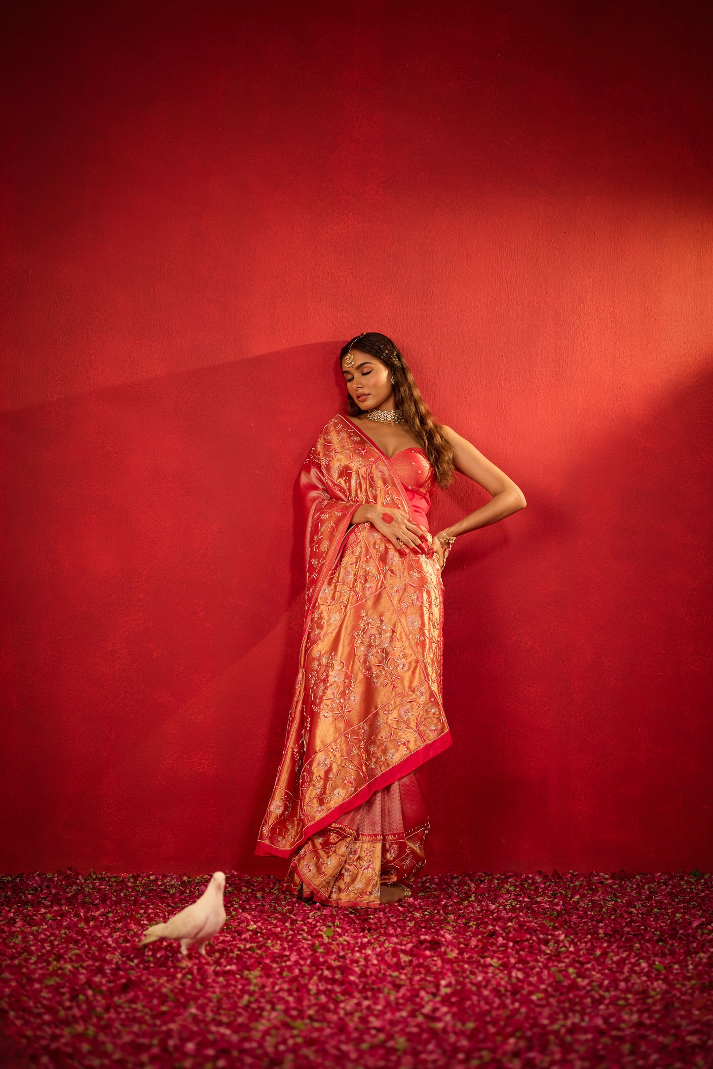 Maroon Jacquard Zari Saree