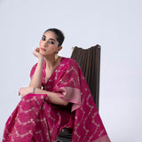 Hot Pink Banarasi Crush Saree