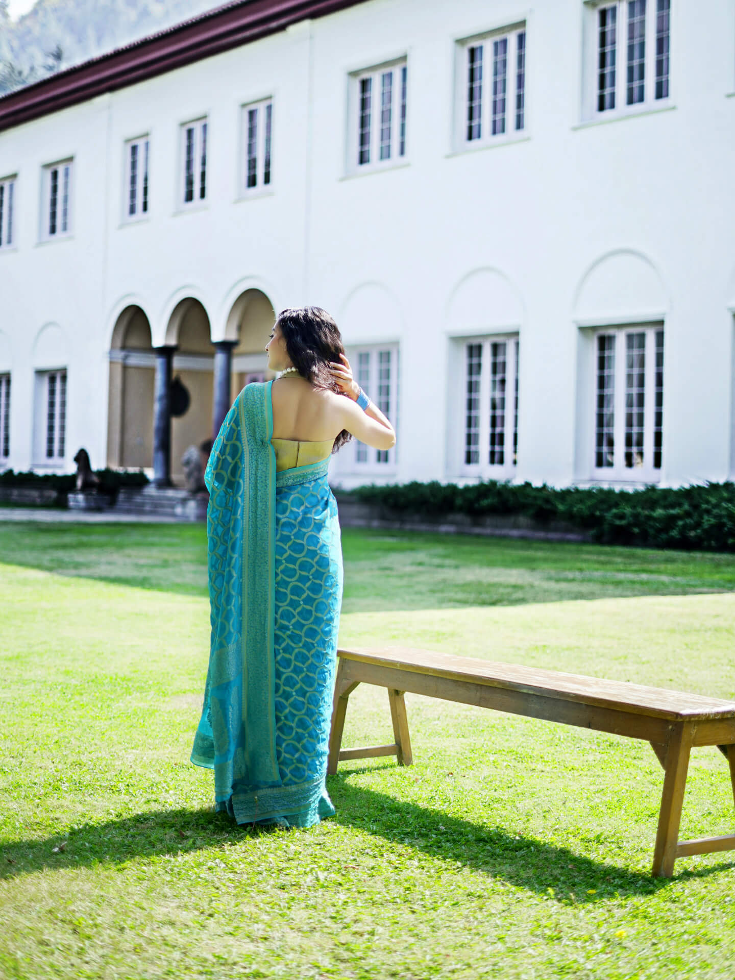 SHOBHA - MARINA BLUE ZARI VISCOSE SAREE