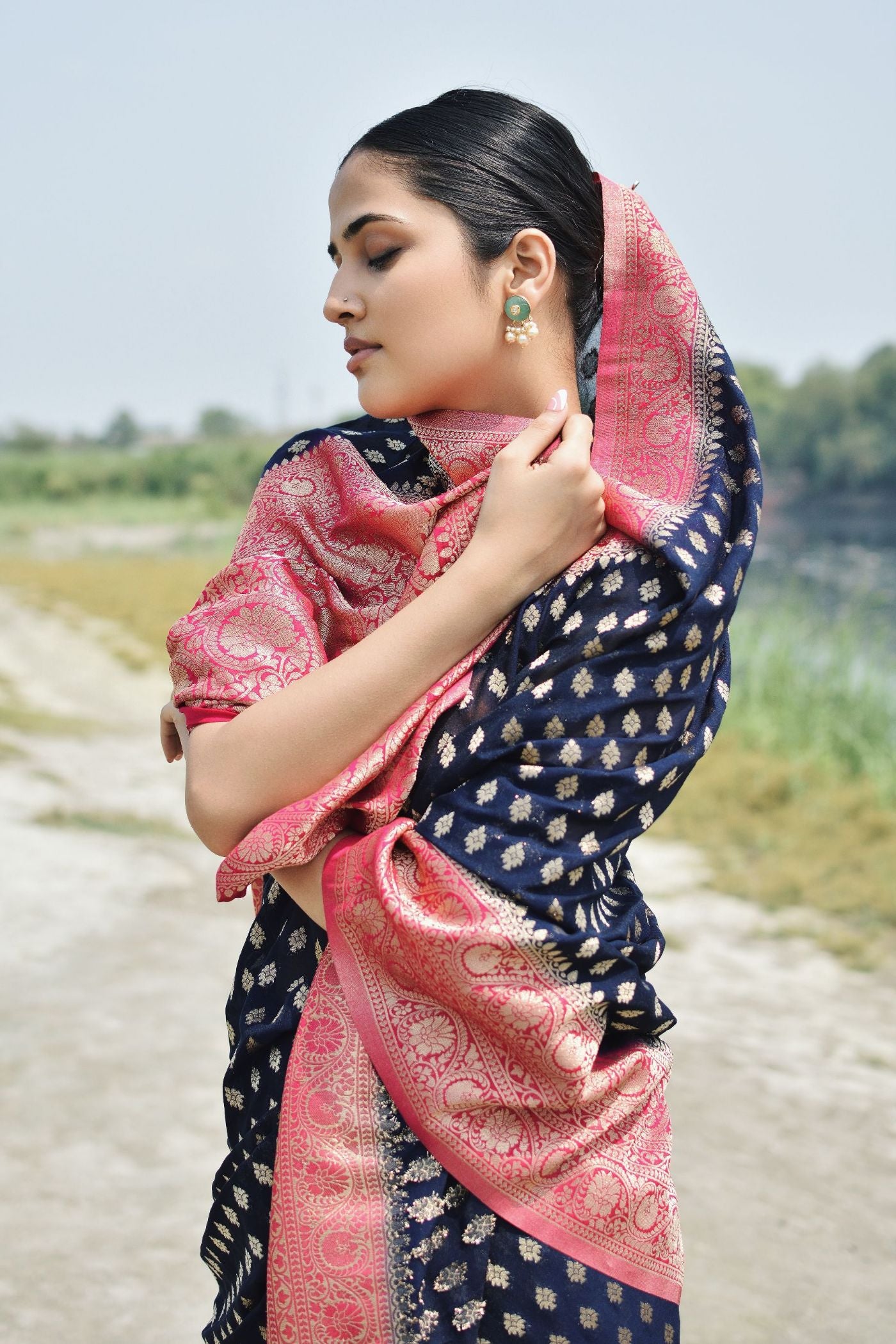 Georgette Brocade - Kavita