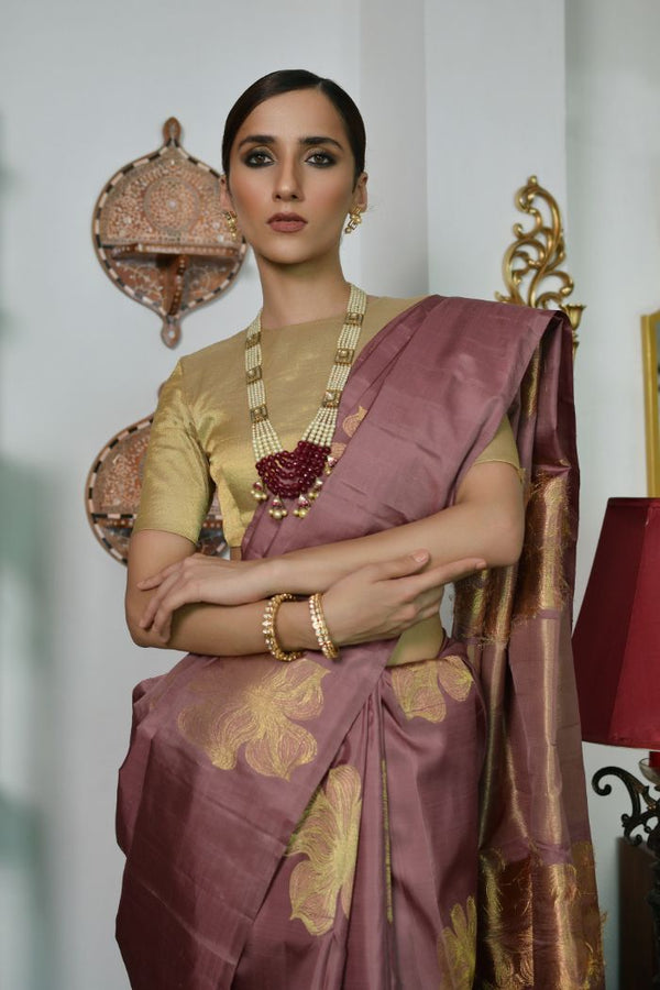 svarajya silk tissue saree