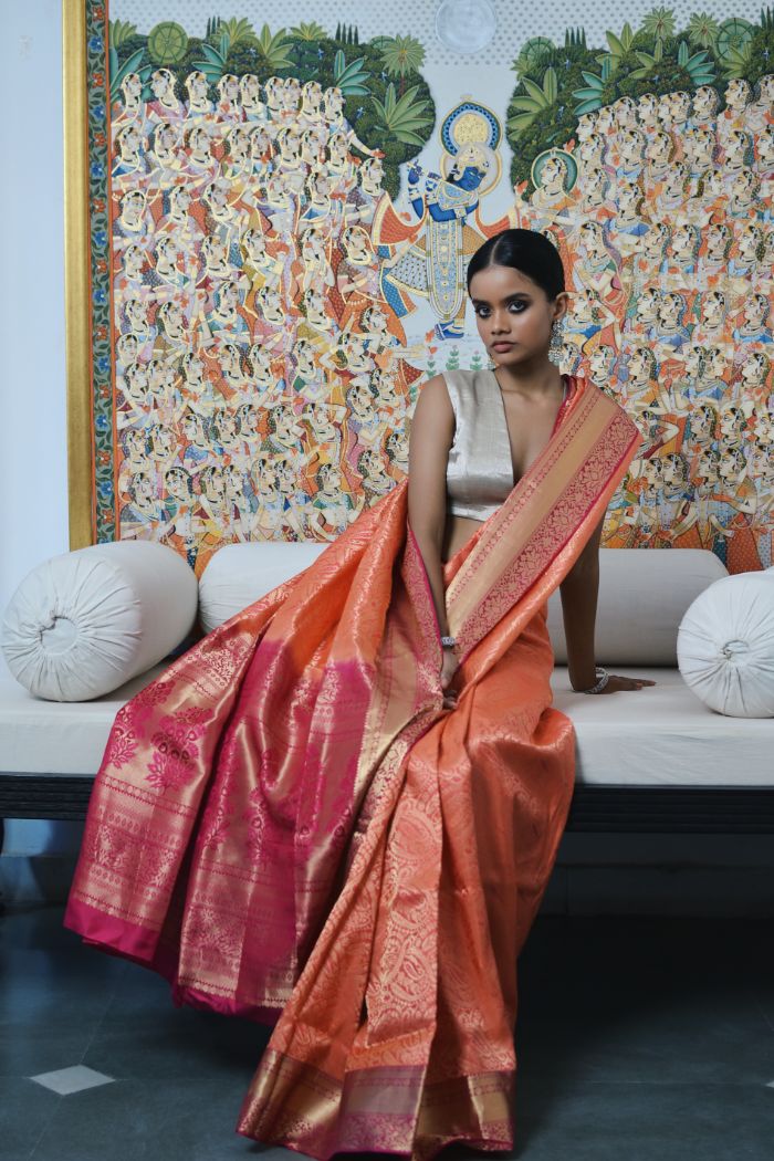 Silk Tissue Saree - Rajkanya