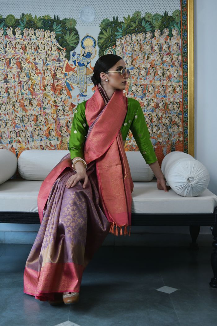 Silk Tissue Saree - Mrignayani