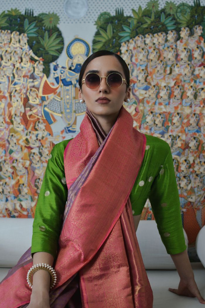 Silk Tissue Saree - Mrignayani