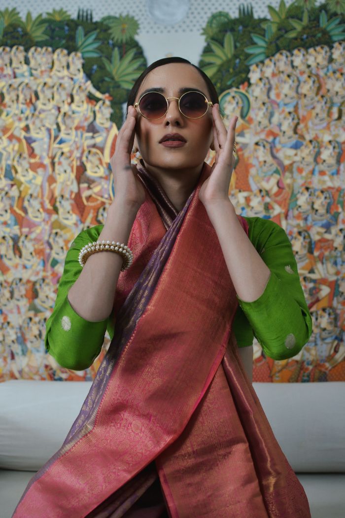 Silk Tissue Saree - Mrignayani
