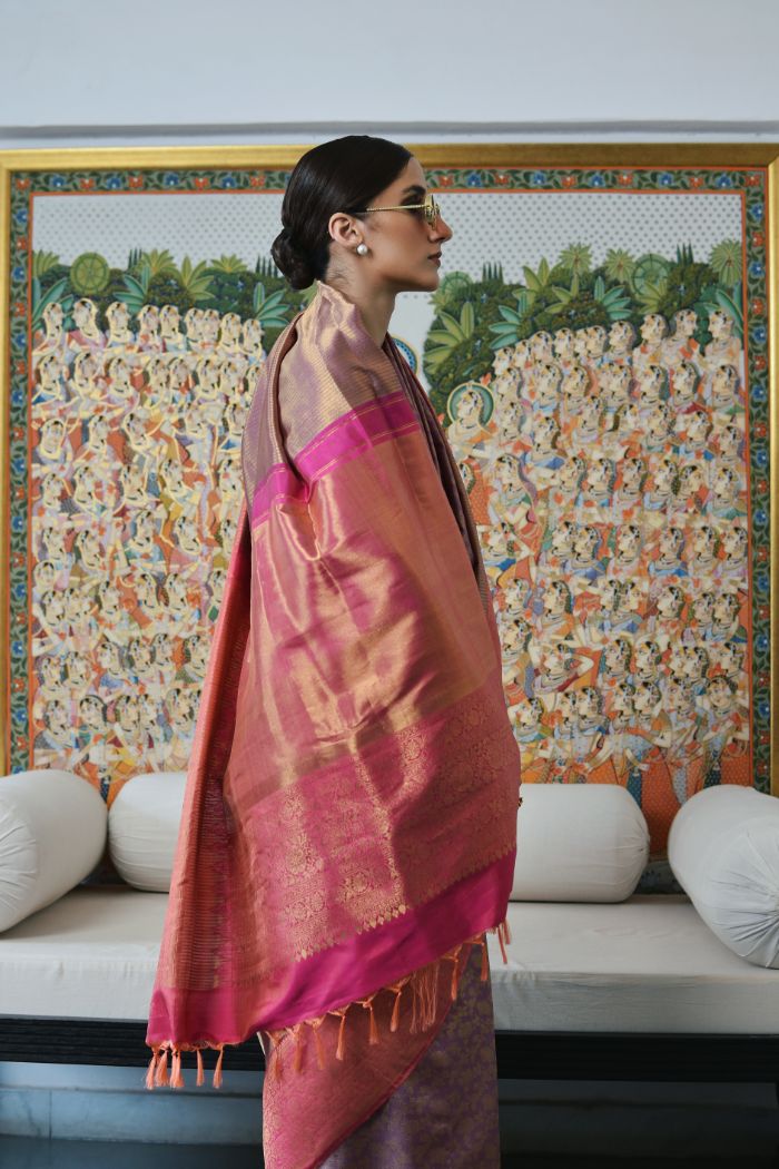 Silk Tissue Saree - Mrignayani
