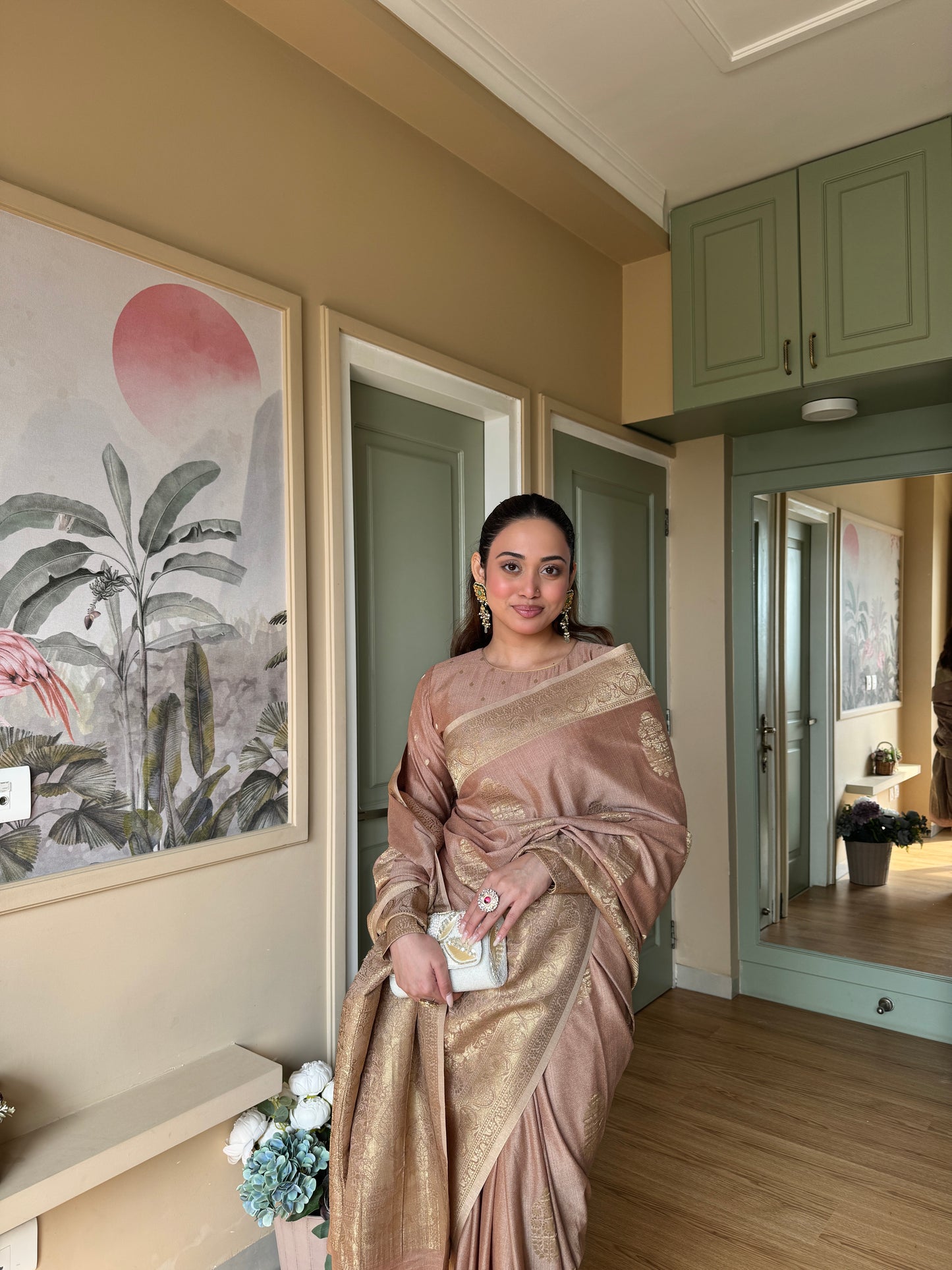 Opulent Cotton Viscose Jacquard Saree