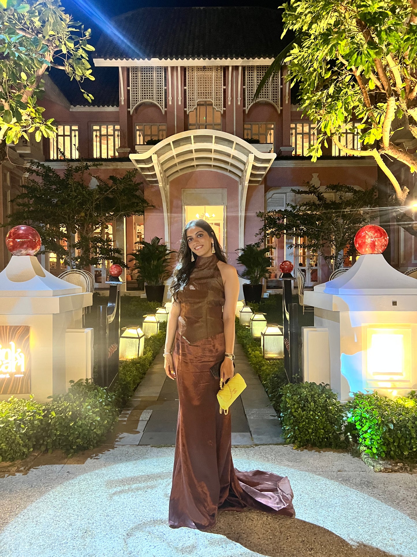 Brown Fishtail Skirt And Top