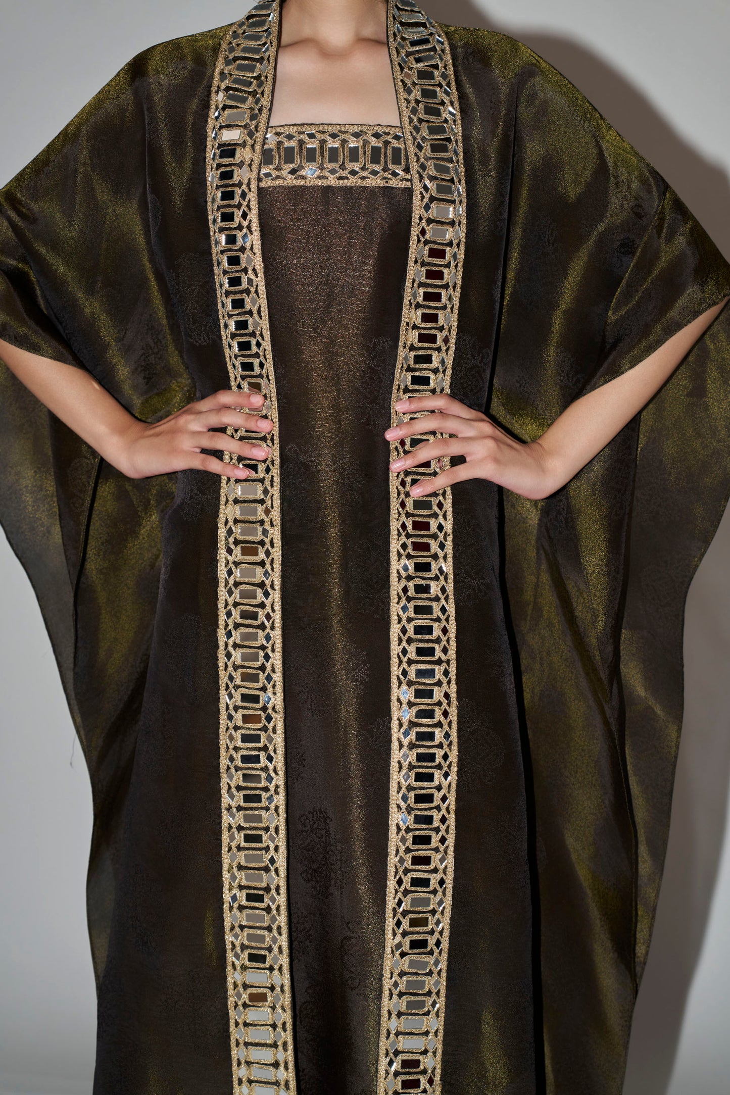 Black Long Dress With Cape