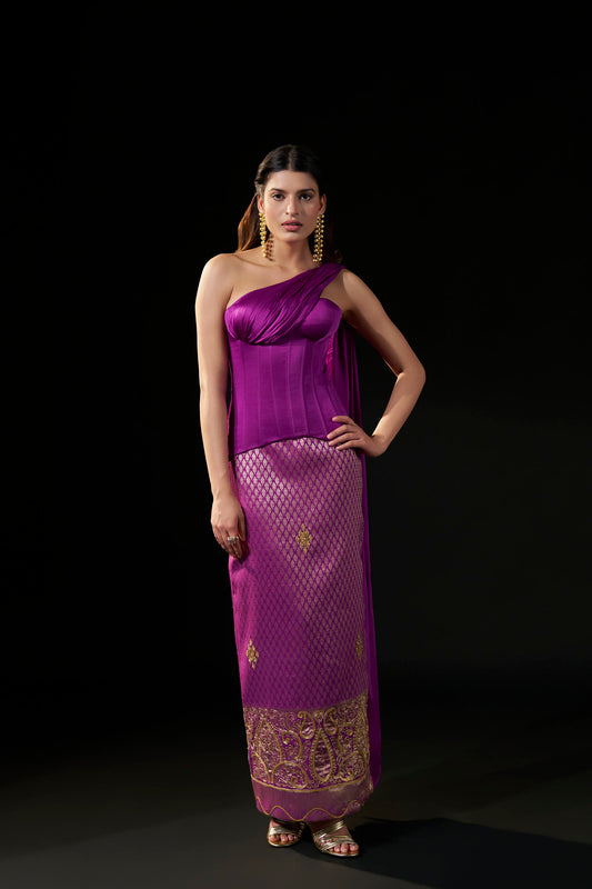 Purple corset top