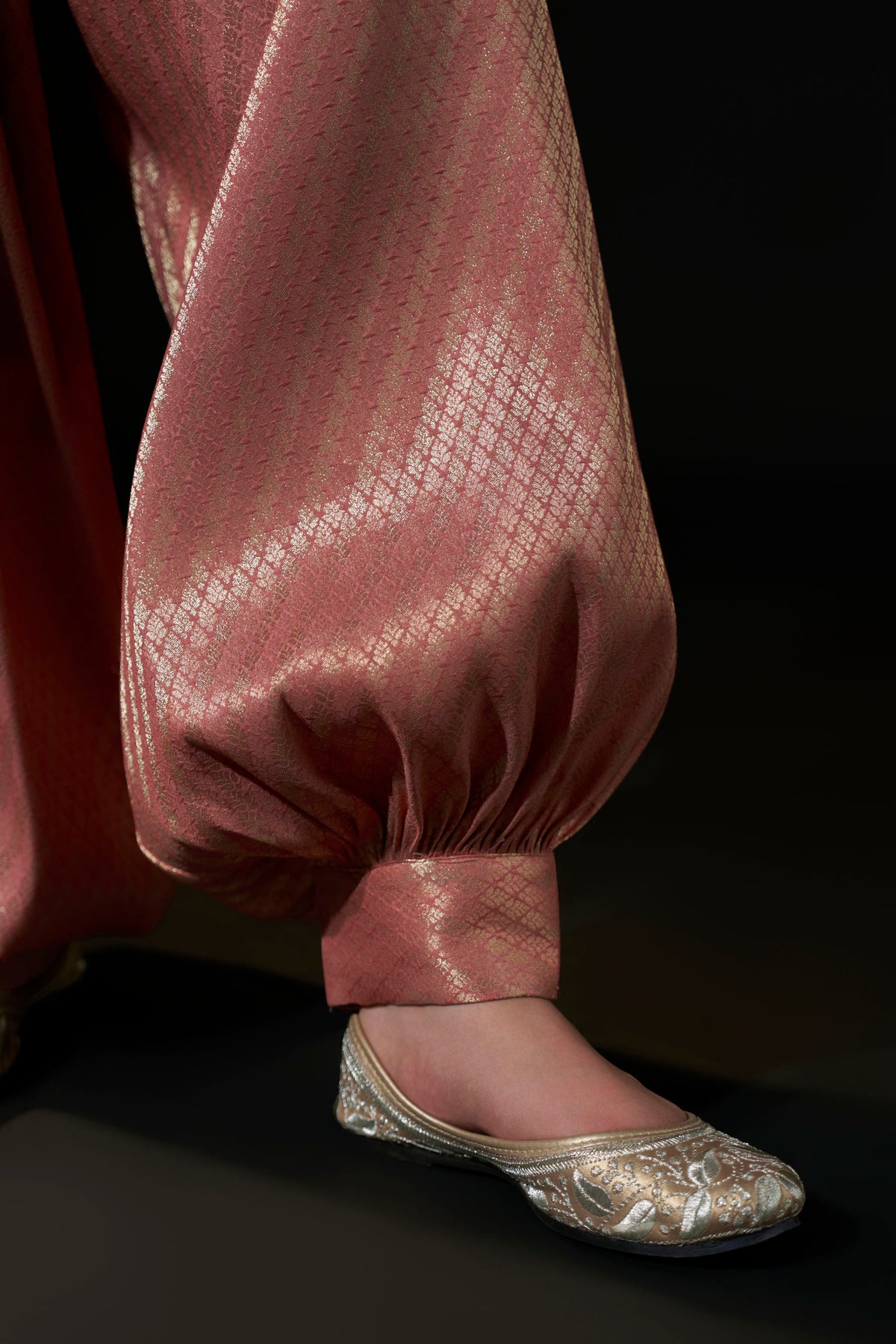 Mint Brocade Tunic with Dusty Pink Afghani Pants
