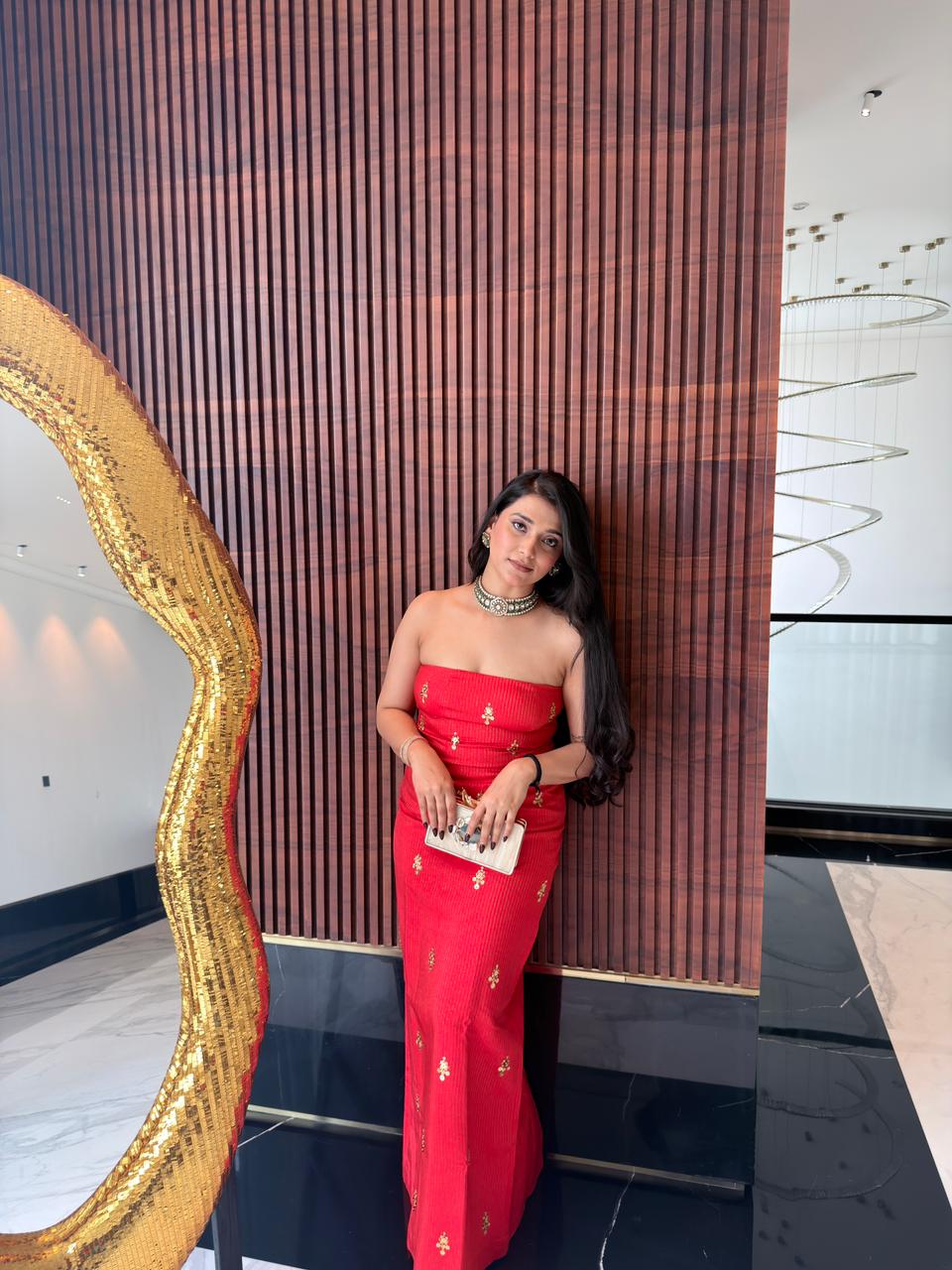 Tomato Red Corset Set