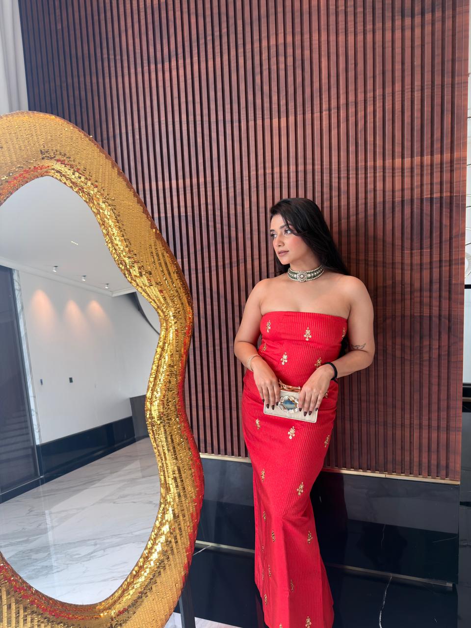 Tomato Red Corset Set