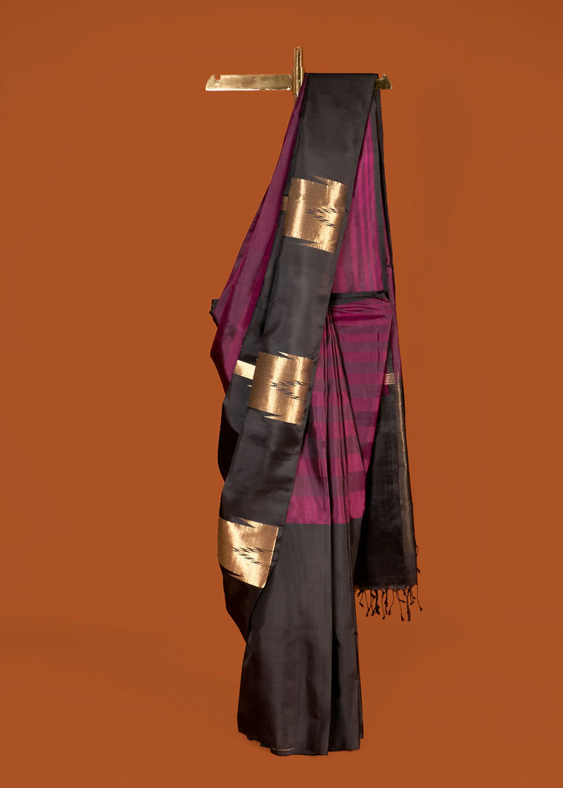 Black Kanchipuram Silk Saree