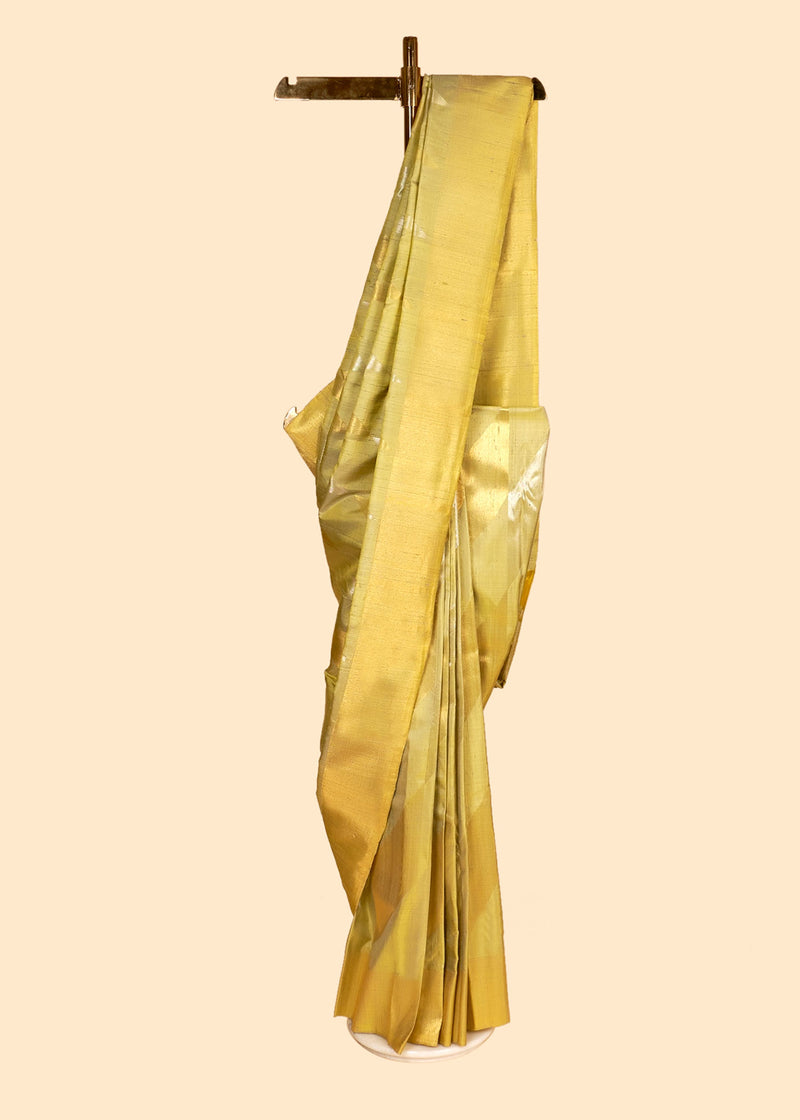 golden silk saree