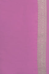 Modish Pink Viscose Chiffon Saree With Leaf Pattern